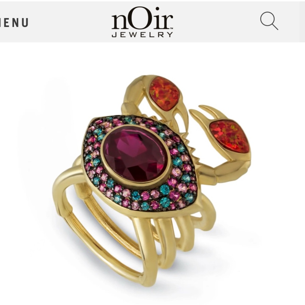 nOir Jewelry Cocos Crab Ring Size 7